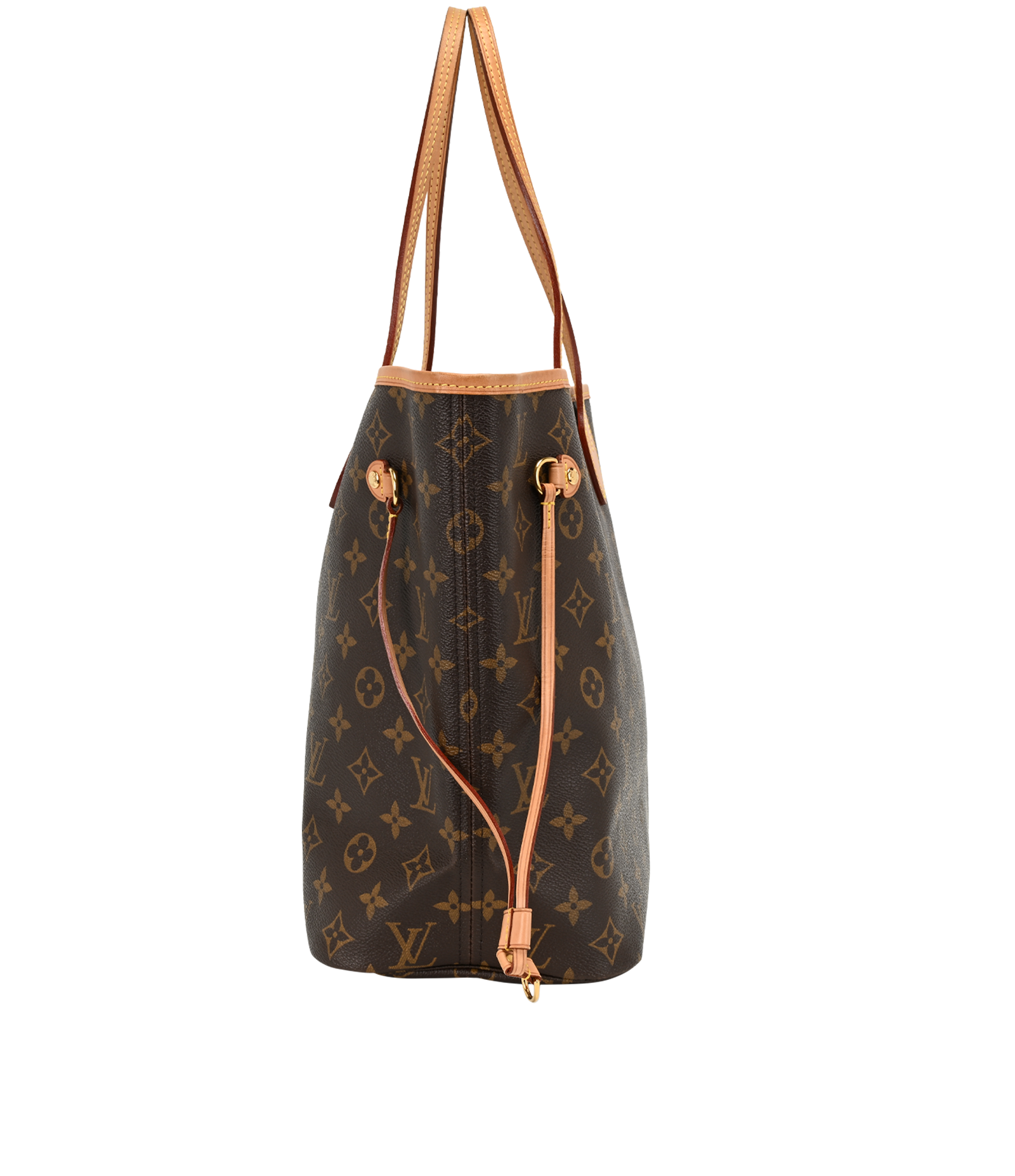 Neverfull MM, &pound;1,100, Handbags, Brown, Canvas, Side view